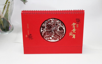 高檔镂金工藝台曆定做，定做